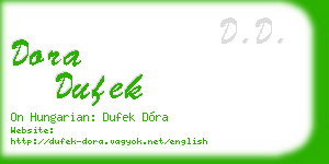 dora dufek business card